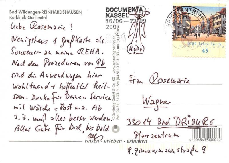 Bad Wildungen Reinhardshausen Kurklinik Quellental Hospital General View Hippostcard