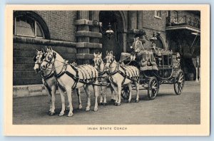 Dublin Ireland Postcard Irish State Coach Royal News c1930s Tuck Art