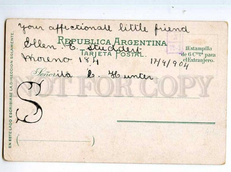 247832 ARGENTINA Recuerdos BUENOS AIRES Vintage litho postcard