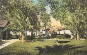 1920s Chandler Arizona San Marcos Bungalows hand colored Postcard 25-7377