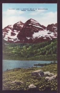Maroon Lake and Maroon Bells Aspen Co Post Card 3053