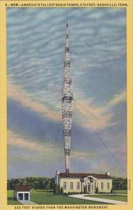 Tennessee Nashville WSM Radio America's Tallest Rdaio Tower Curteich