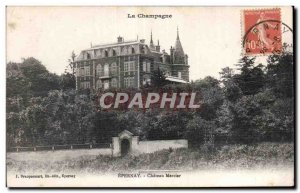 Old Postcard Epernay Champagne Chateau Mercier