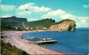 LaGaspesie Perce Quebec Canada South Beach Peak o’dawn Three Sisters Postcard PM 