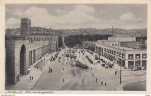 STUTTGART, Germany, 1910s; Hindenburgplatz, Trolleys