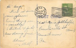 Geneva-On-The-Lake Ohio 1945 Postcard Golf Course