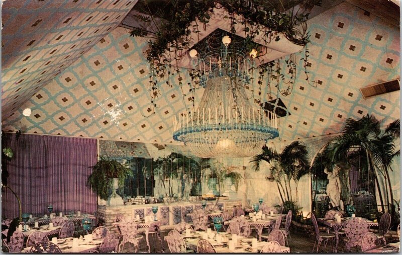 Kapok Tree Inn Clearwater Florida Dining Room Chrome Cancel WOB Postcard 