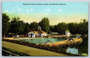 Neosho Missouri~Sagmount Pools From Path~Vintage Postcard
