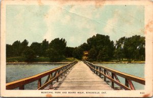 VINTAGE POSTCARD MUNICIPAL PARK AND BOARD WALK KINGSVILLE ONTARIO CANADA [marks]