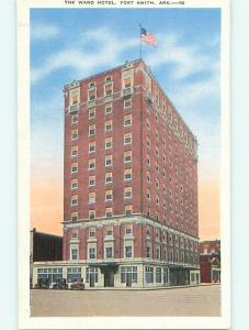 Unused Linen OLD CARS & WARD HOTEL Ft. Fort Smith Arkansas AR t0396