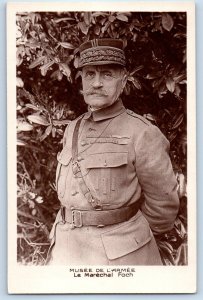 Paris France Postcard Marshal Foch Army Museum c1930's Unposted Vintage
