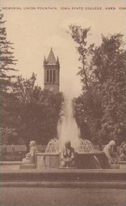 Iowa Ames Memorial Union Fountain Iowa State College Artvue