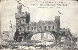 Chicago Illinois IL Knights Templar Triennial Conclave Entrance Vintage Postcard