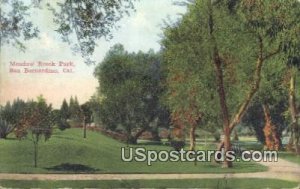 Meadow Brook Park - San Bernardino, California CA Postcard