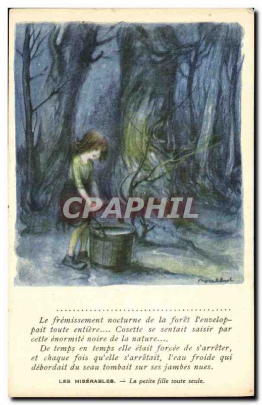 Old Postcard Fantasy Illustrator Poulbot Victor Hugo Les Miserables The littl...