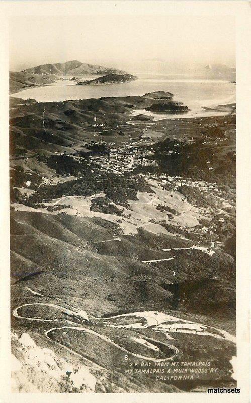 C-1915 San Francisco California Mt Tamalpais Muir woods Railway RPPC 6391