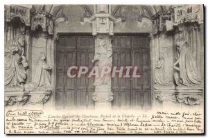 Old Postcard Dijon former Carthusian convent Chapel portal
