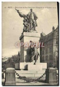 Old Postcard Metz Monument Paul Deroulede