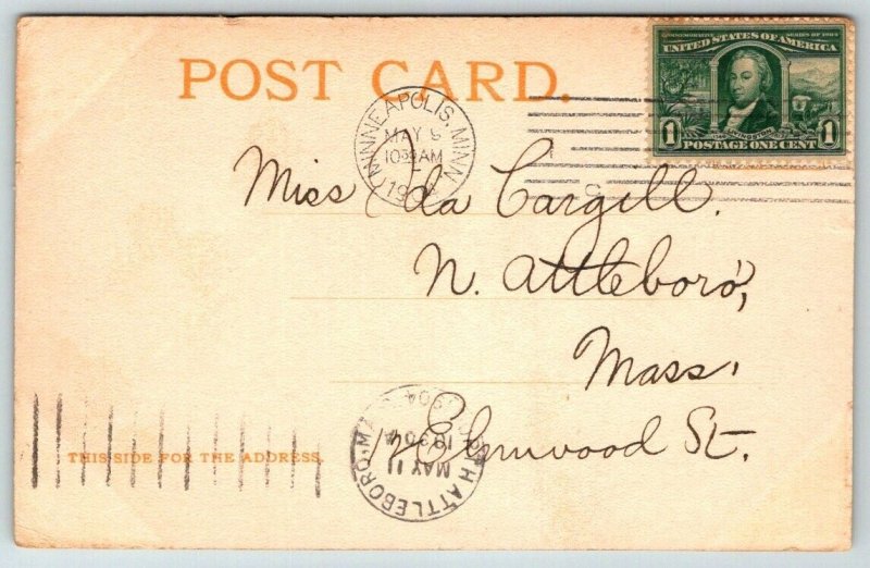 Minneapolis  Minnesota  4th Street     Postcard  1904