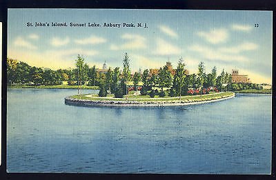Asbury Park, New Jersey/NJ Postcard, St. John's Island, Waterfront