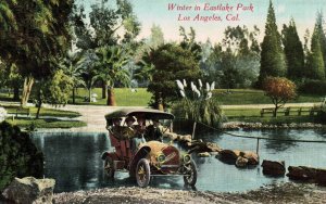 Los Angeles, California - Driving in Eastlake Park in the Winter - c1908