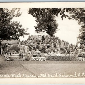 c1940s Redmond, Ore. Peterson's Rock Garden RPPC Old Bend Museum Real Photo A199