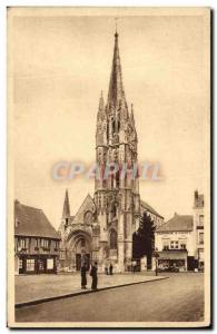 Old Postcard The Church Lillebonne