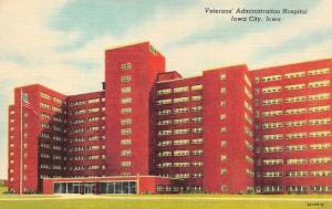 IOWA CITY, IA Iowa   VETERANS ADMINISTRATION~VA HOSPITAL   c1940's Postcard
