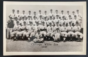 Mint USA Real Picture Postcard Baseball Chicago White Sox 1946 Team