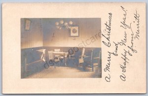 K44/ Bellevue Ohio RPPC Postcard c1910 Interior Home Residence 311