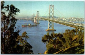 Postcard - San Francisco-Oakland Bay Bridge - San Francisco, California