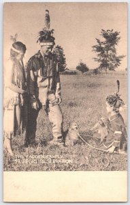 St. Regis Reservation Postcard The Fadden Family Mohawk Native American