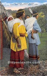 Typical Indian Squaws Great Smoky Mountains National Park Indian Postcard