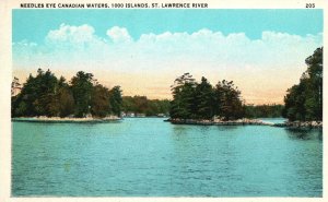 Vintage Postcard Needles Eye Canadian Waters 1000 Islands St. Lawrence River