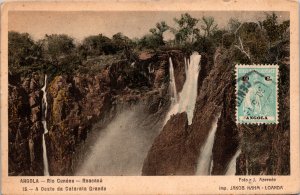 Angola Rio Cunene Postcard used 1927 Portuguese Angola with Stamp (8456)