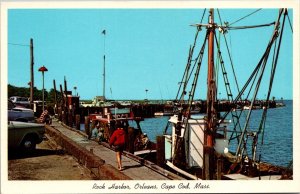 Rock Harbor Orleans Cape Cod Massachusetts MA Fishing Boats Pier Postcard