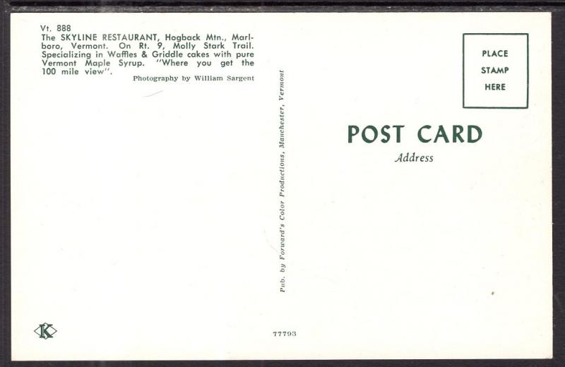The Skyline Restaurant,Hogback Mtn,Marlboro,VT