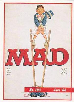 Lime Rock Trade Card Mad Magazine Cover Issue No 103 June 1966