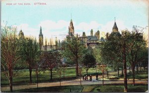 Canada Ottawa View In the Park Vintage Postcard C088