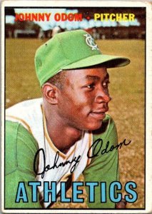 1967 Topps Baseball Card Johnny Odom Oakland Athletics sk2291