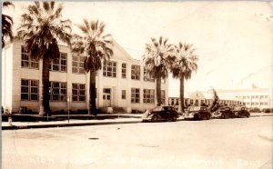 RPPC - Los Banos, California - The Los Banos High School - in 1942