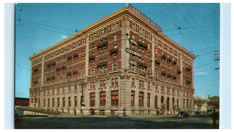 Vintage Royal Alexandra Hotel Winnipeg Postcard Canadian Pacific Railway