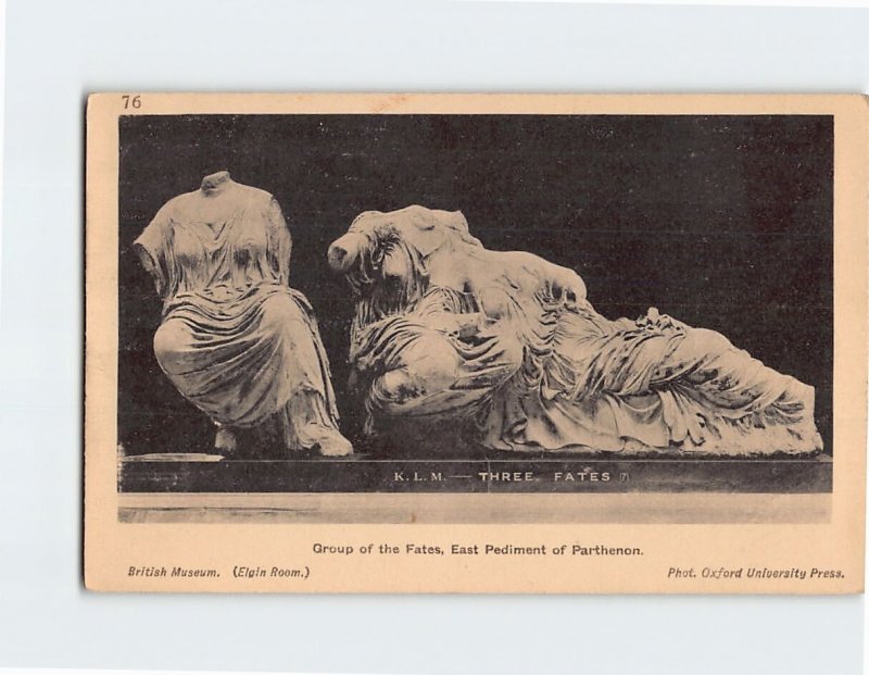 Postcard Group of the Fates East Pediment of Parthenon British Museum England