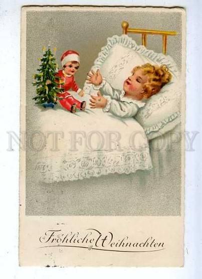 185404 NEW YEAR Doll Toy Vintage GERMANY POST FRUHZEITIG