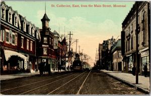 St. Catherine East from the Main Street Montreal c1910 Vintage Postcard R15