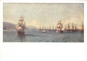 B66921 I K Auvazovsku ship bateaux  painting postcard art
