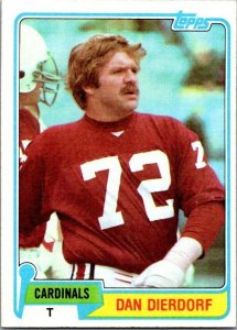 1981 Topps Football Card Dan Dierdorf St Louis Cardinals sk60127