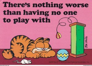 Humour Garfield There's Nothing Worse Than Having No One To PLay With