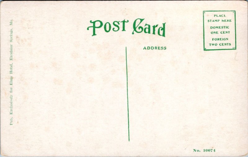 Postcard MO Exclesior Springs - The Elms Hotel interior