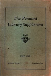 1929 The Pennant Literary   Meridan High School Connecticut  Textbook   8 x 6